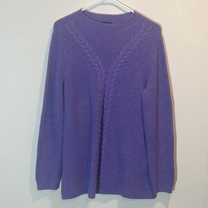Talbots lambs wool purple sweater size Large